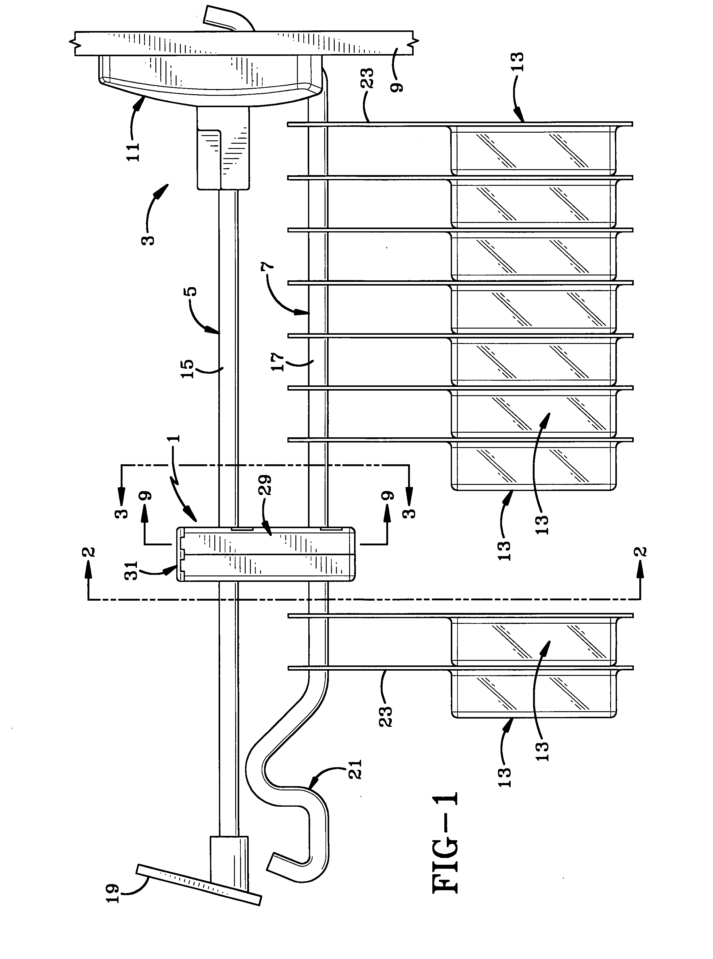 Lock mechanism for display rod