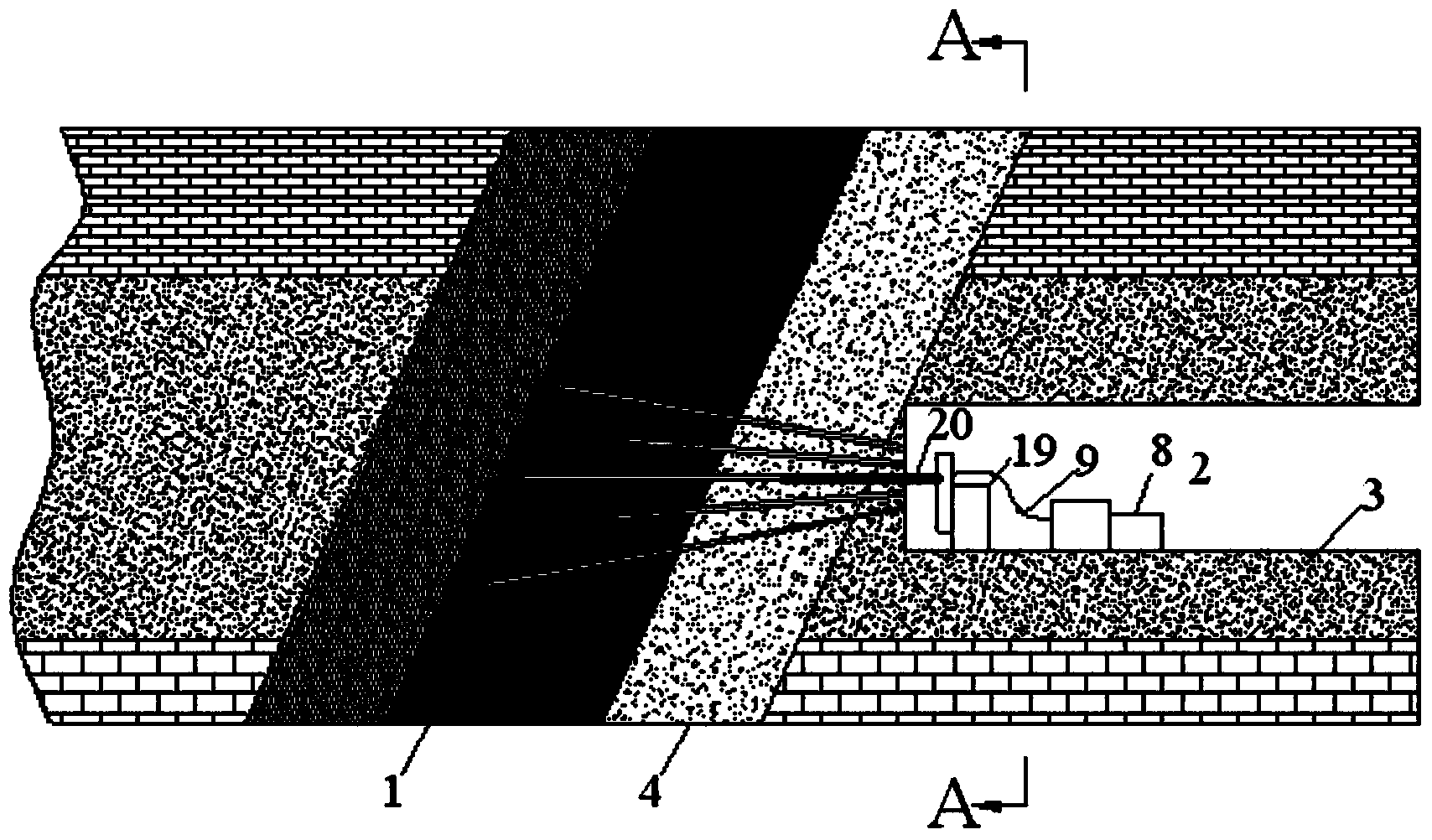 Freezing-type stone door cross-measure coal uncovering method based on hydraulic seam cutting