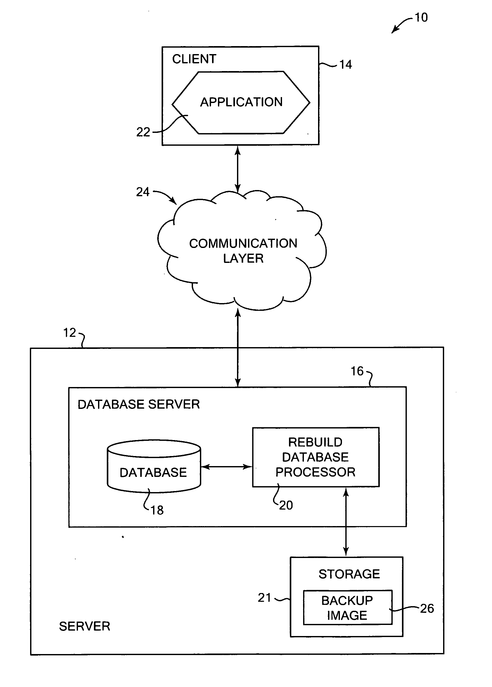 Method and system for building a database from backup data images