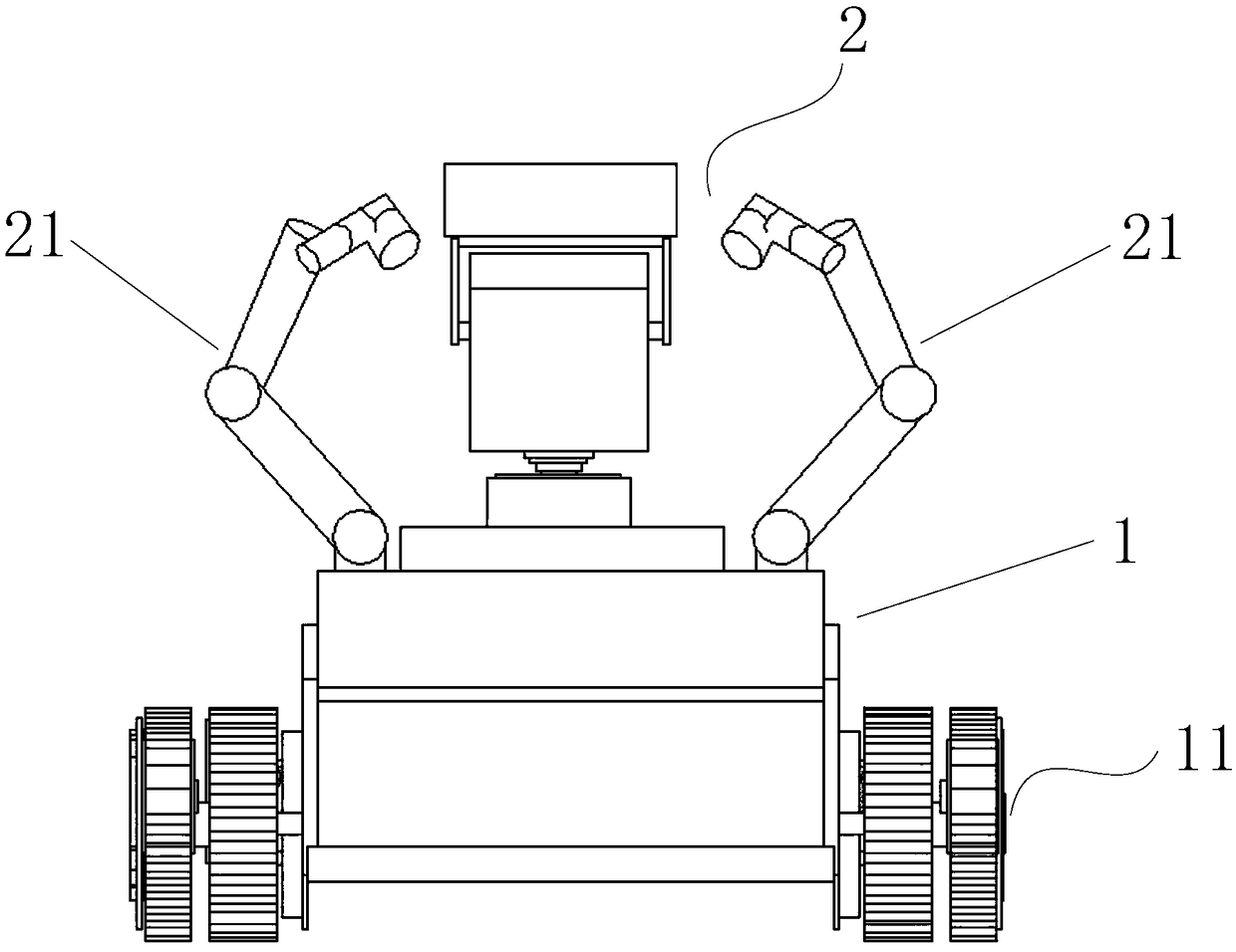 Movable obstacle-crossing live-working robot