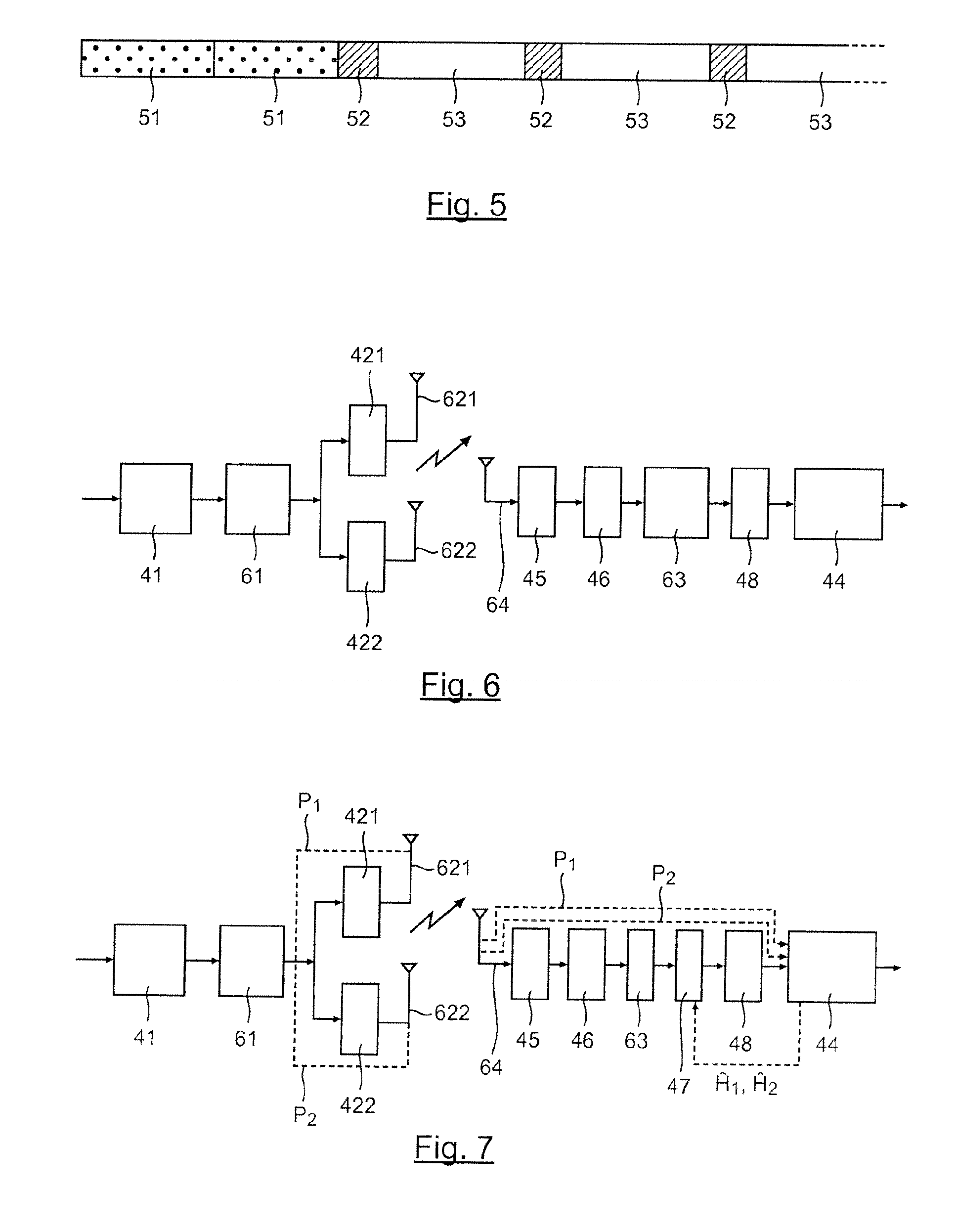 Methods for transmitting and receiving a multicarrier signal comprising a guard interval, corresponding computer program products, transmitting and receiving devices, and signal