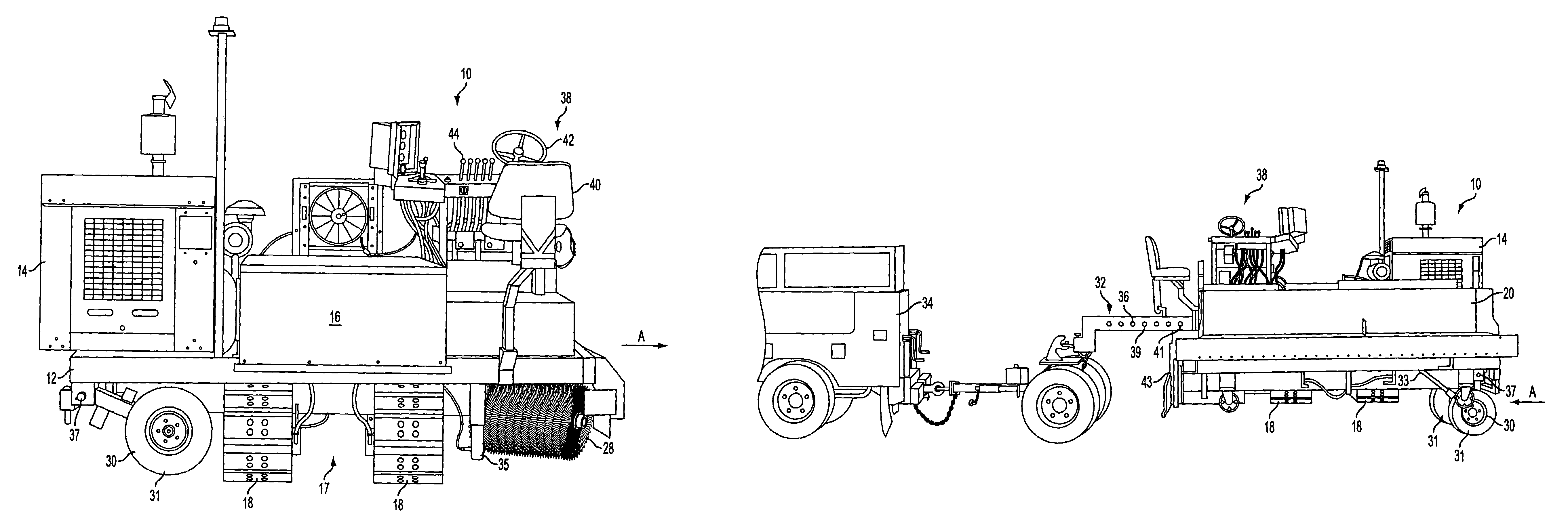 Apparatus for spreading aggregate material on a road berm