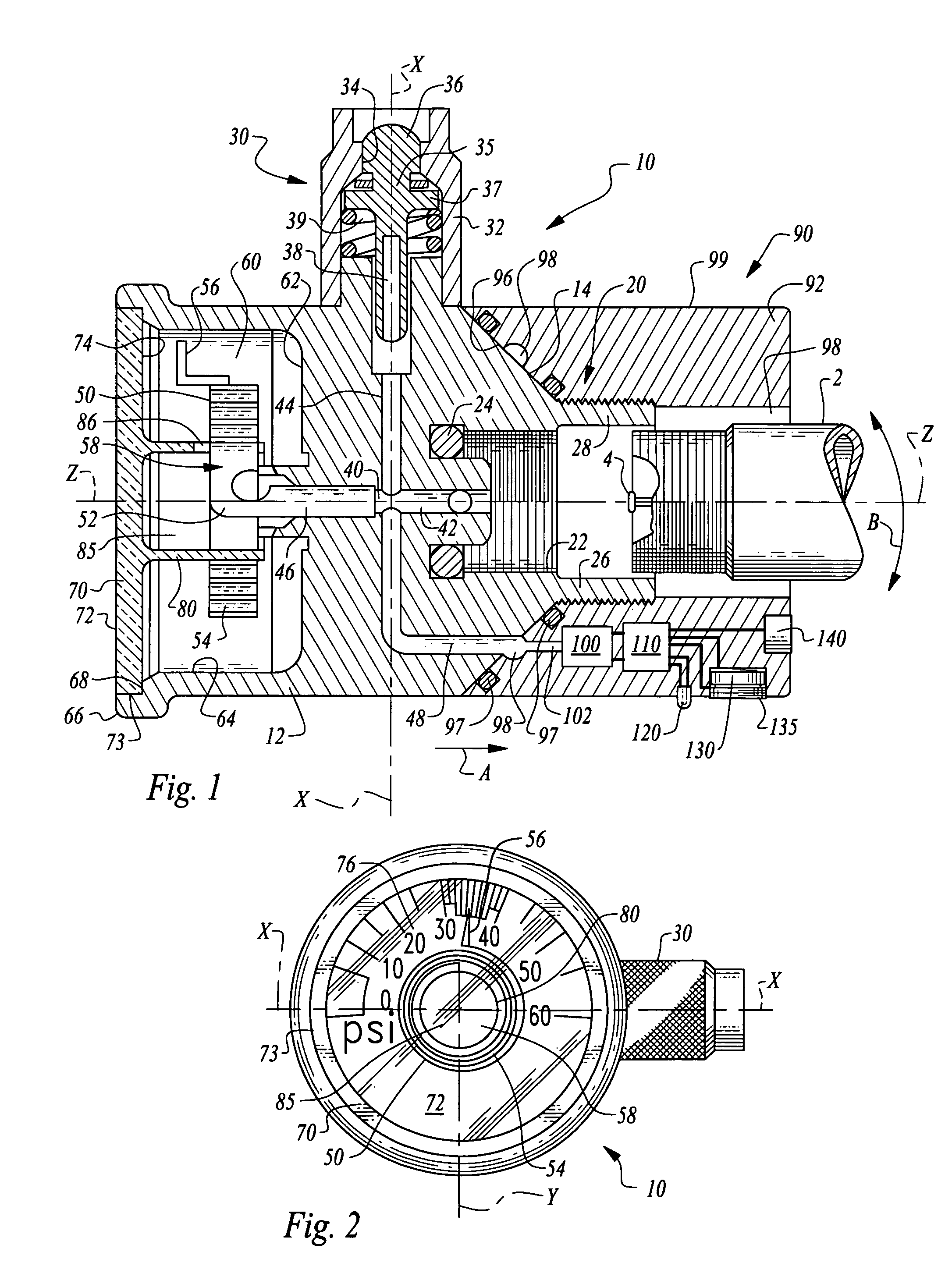 Tire pressure gauge with data transmitter