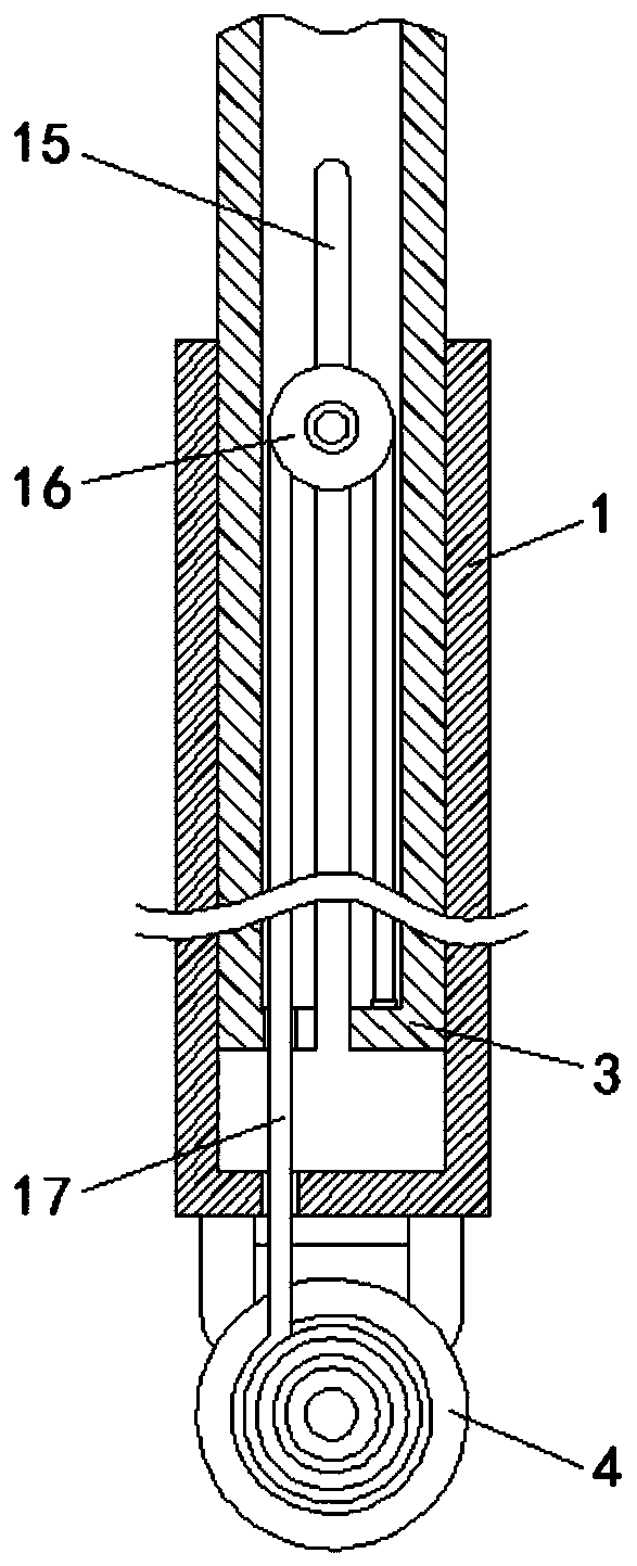 Handheld telescopic rod capable of measuring temperature and wind speed