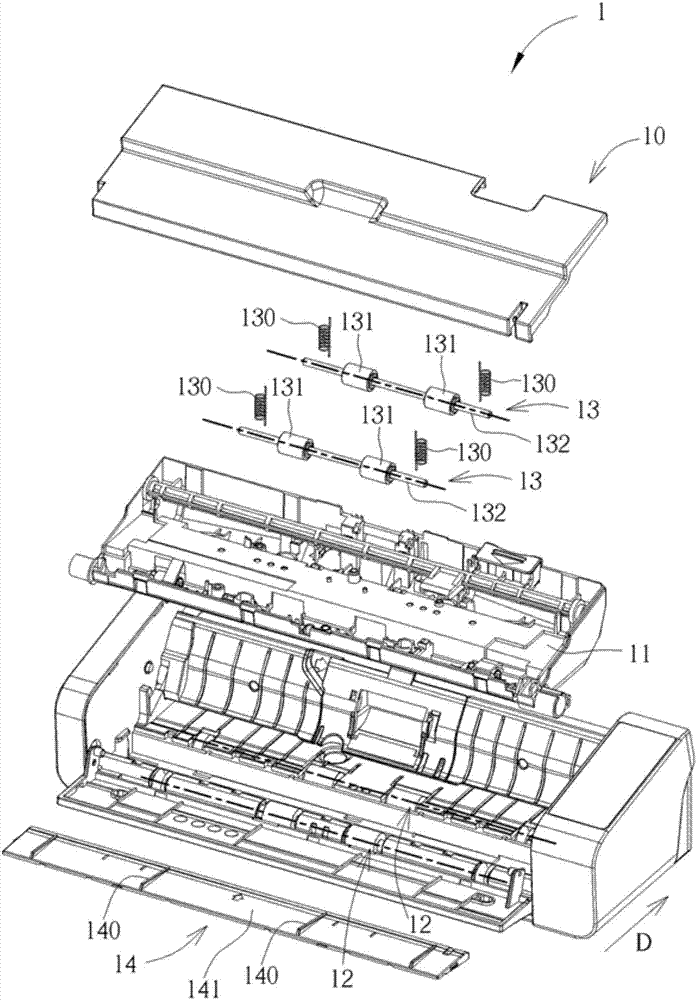 Guiding structure for use with scanner that prevent deformation of scanned images, and scanner