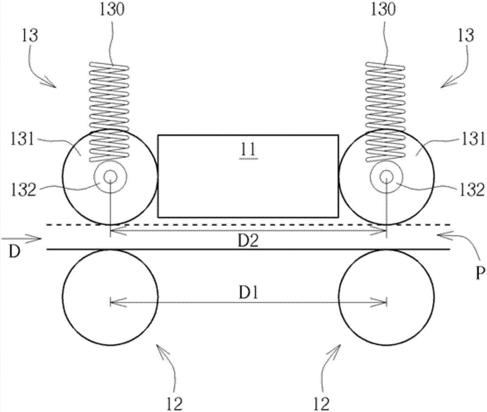 Guiding structure for use with scanner that prevent deformation of scanned images, and scanner