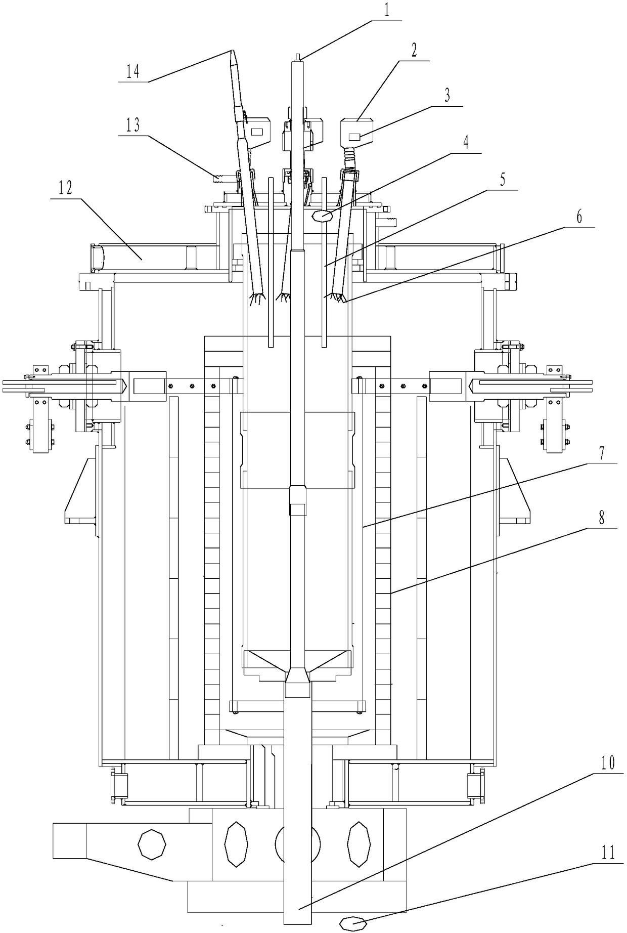 Quartz tube automatic control feeding production method and device for semiconductor photovoltaics