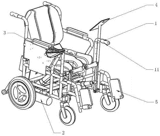 Electric walking-assistant wheelchair with the functions of navigation and positioning