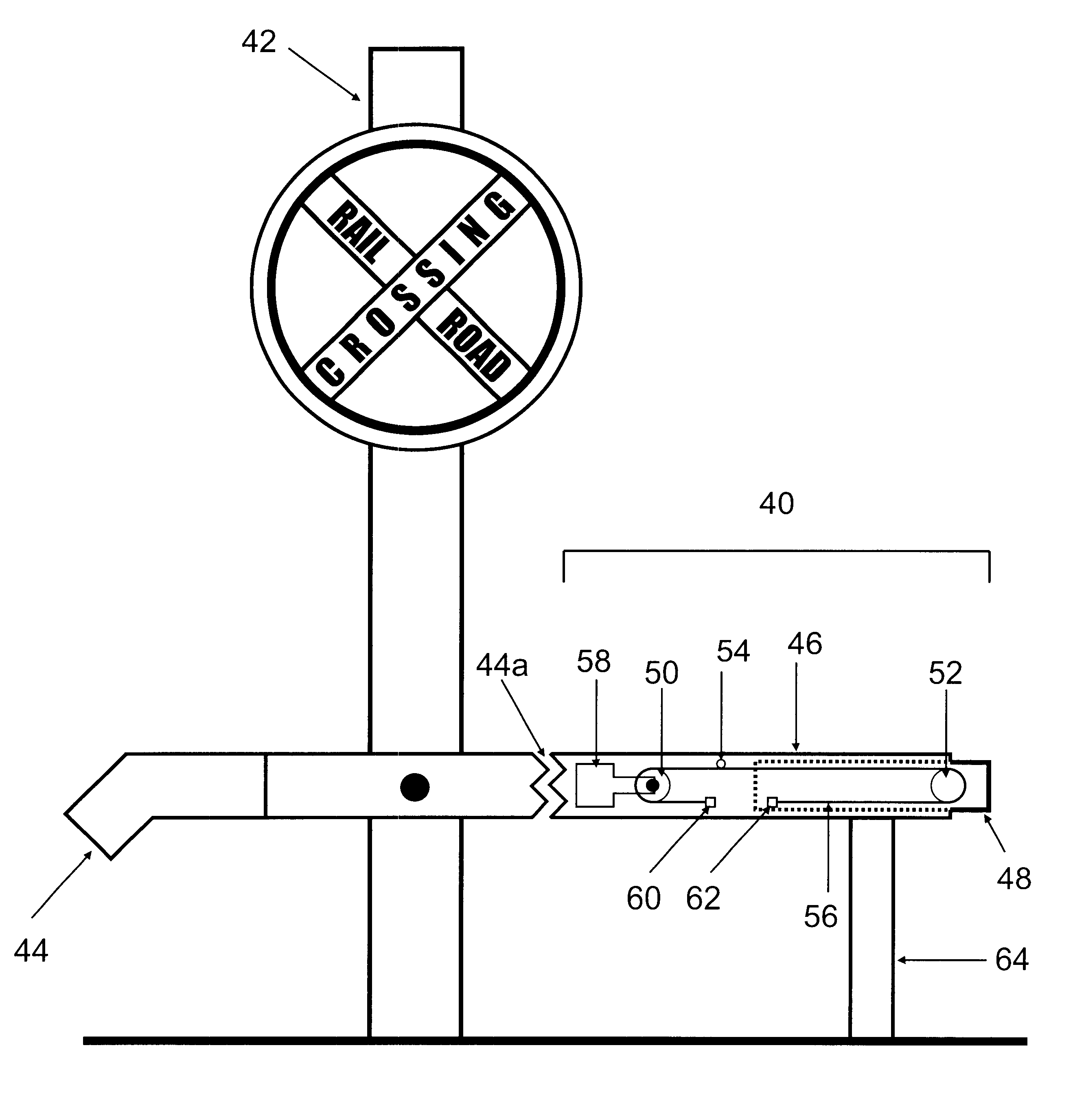 Railroad grade crossing assembly