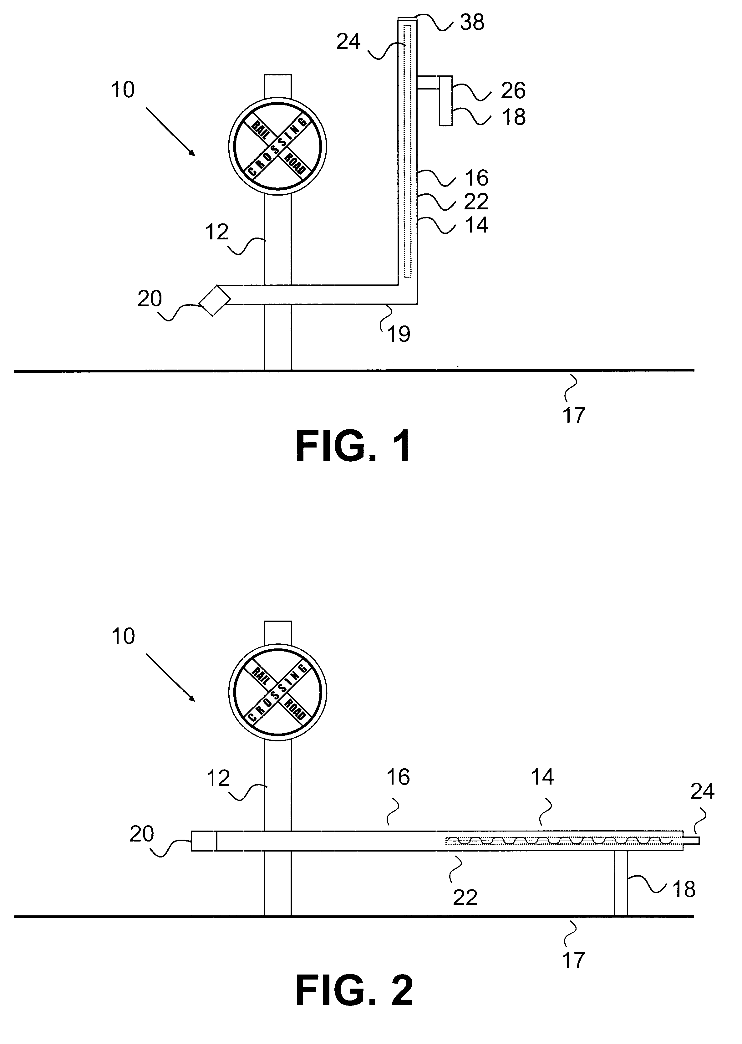 Railroad grade crossing assembly