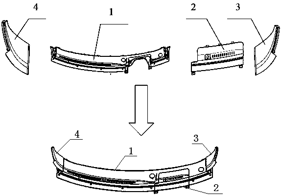 Automobile front cover decorating part