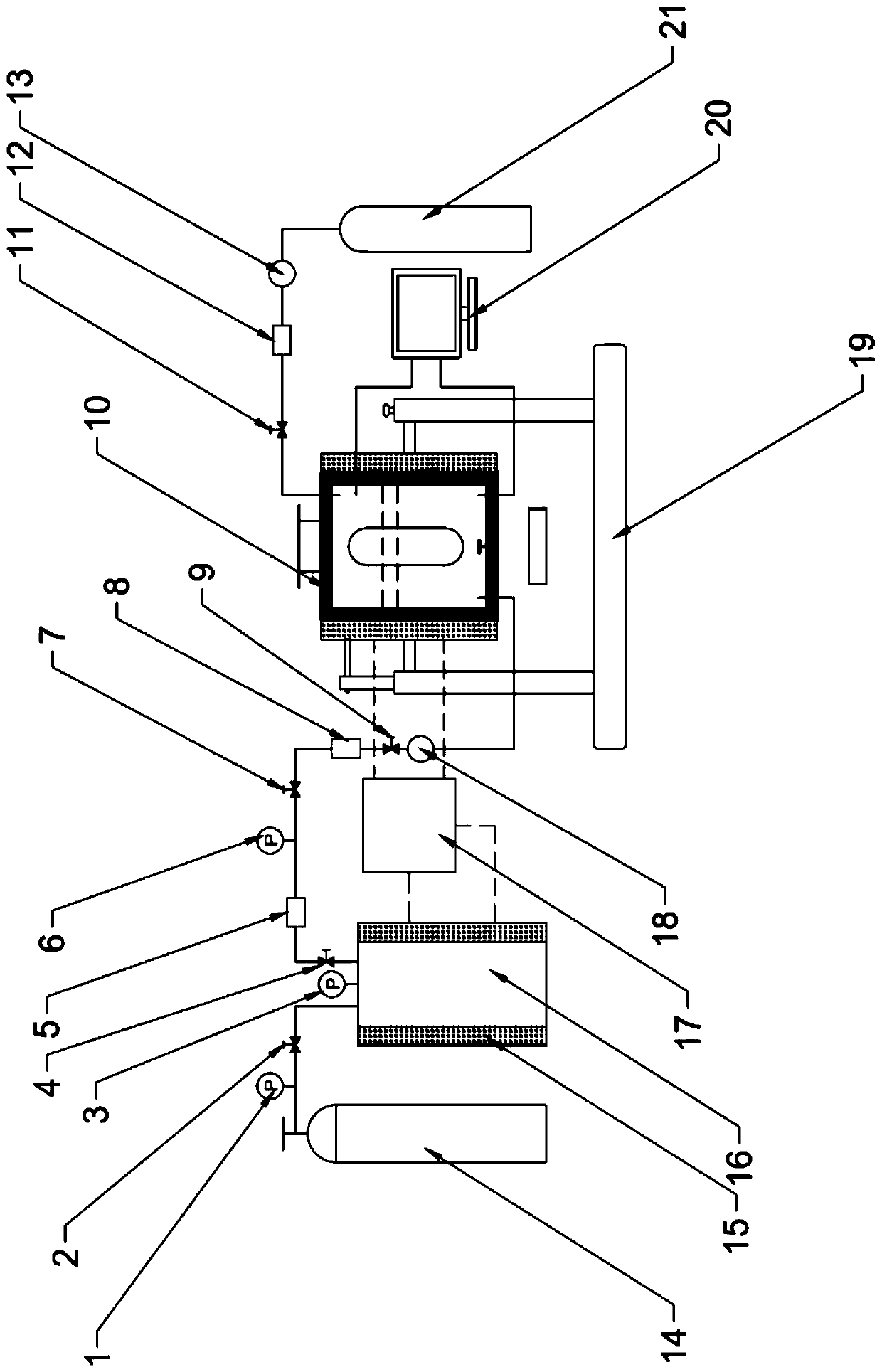 Experimental device and method for evaluating dynamic formation of hydrates in oil and gas drilling