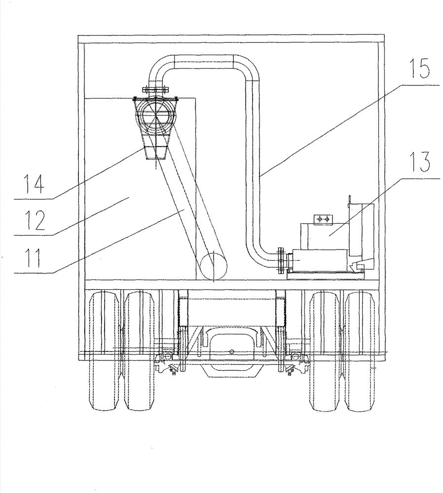 Cleaning engineering truck for road works