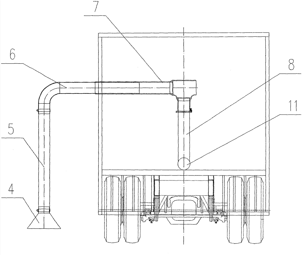 Cleaning engineering truck for road works