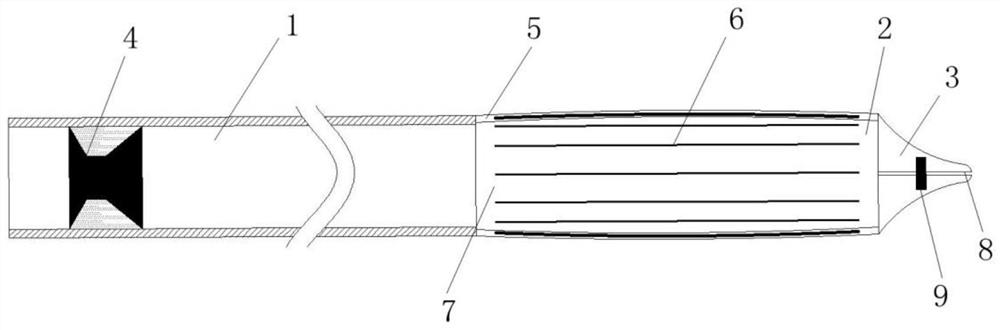 A hepatic portal blood flow blocking device