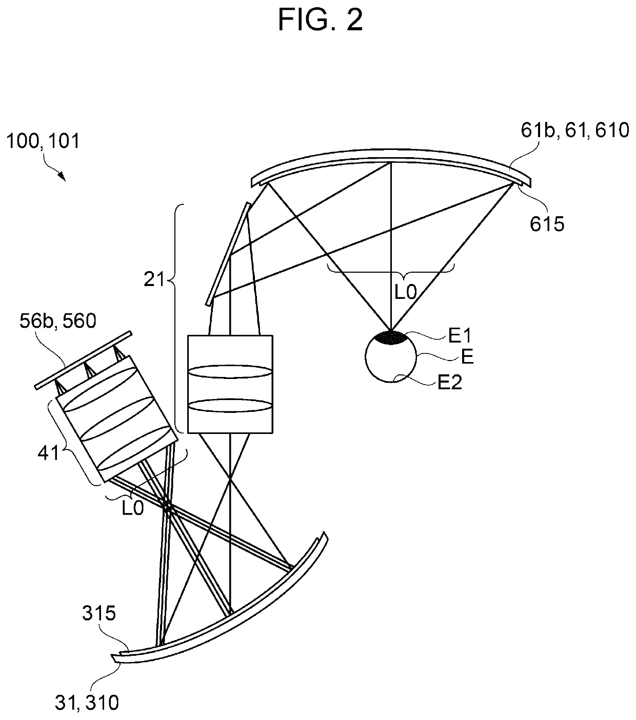 Image display device and light guiding device with diffraction elements