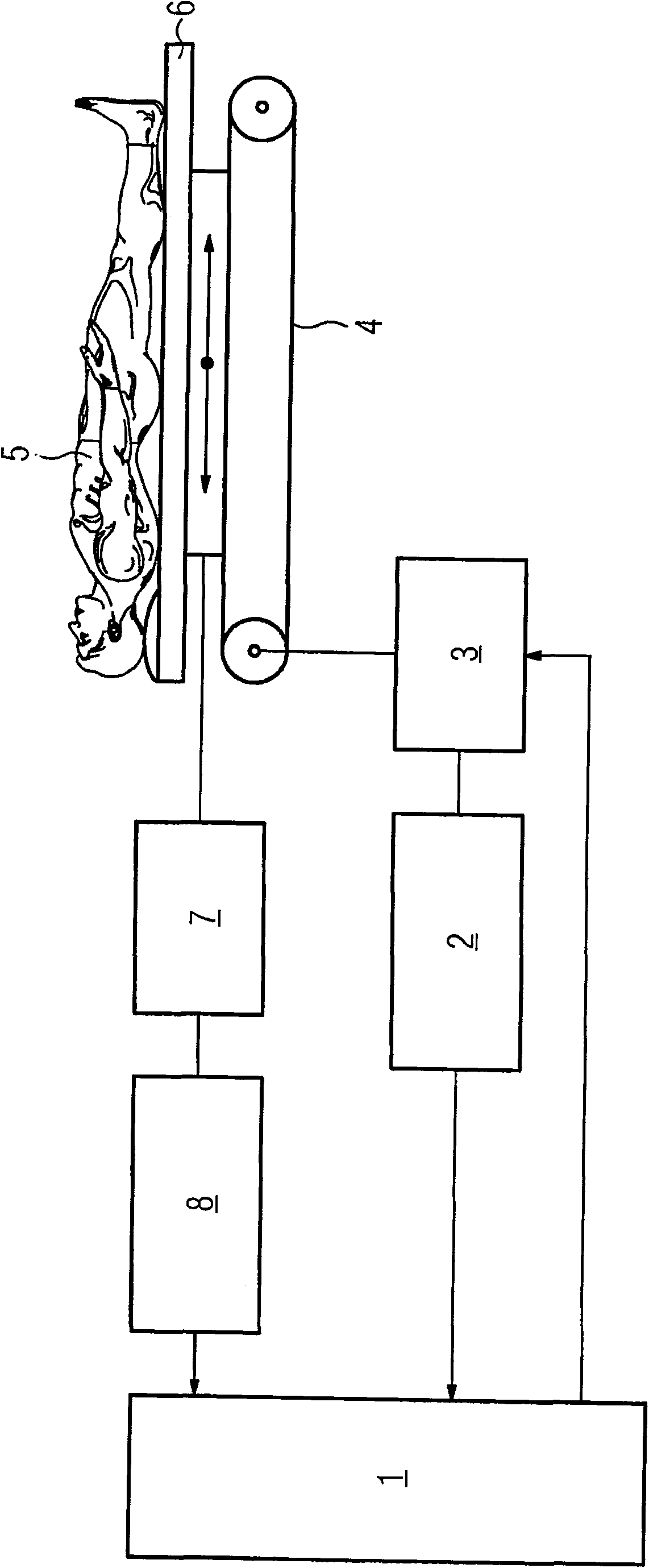 Device and method for electric support of patient positioning device