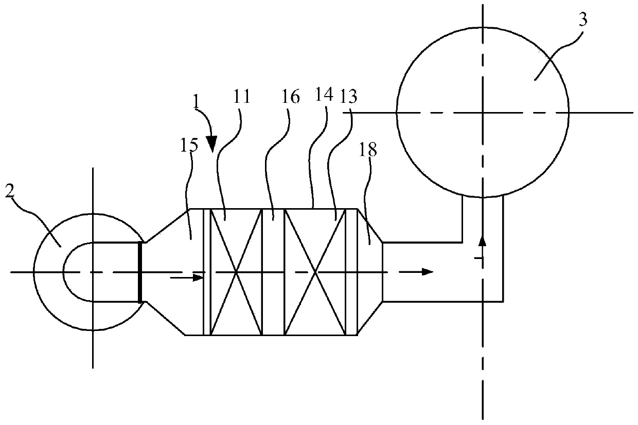 Flue gas treatment device