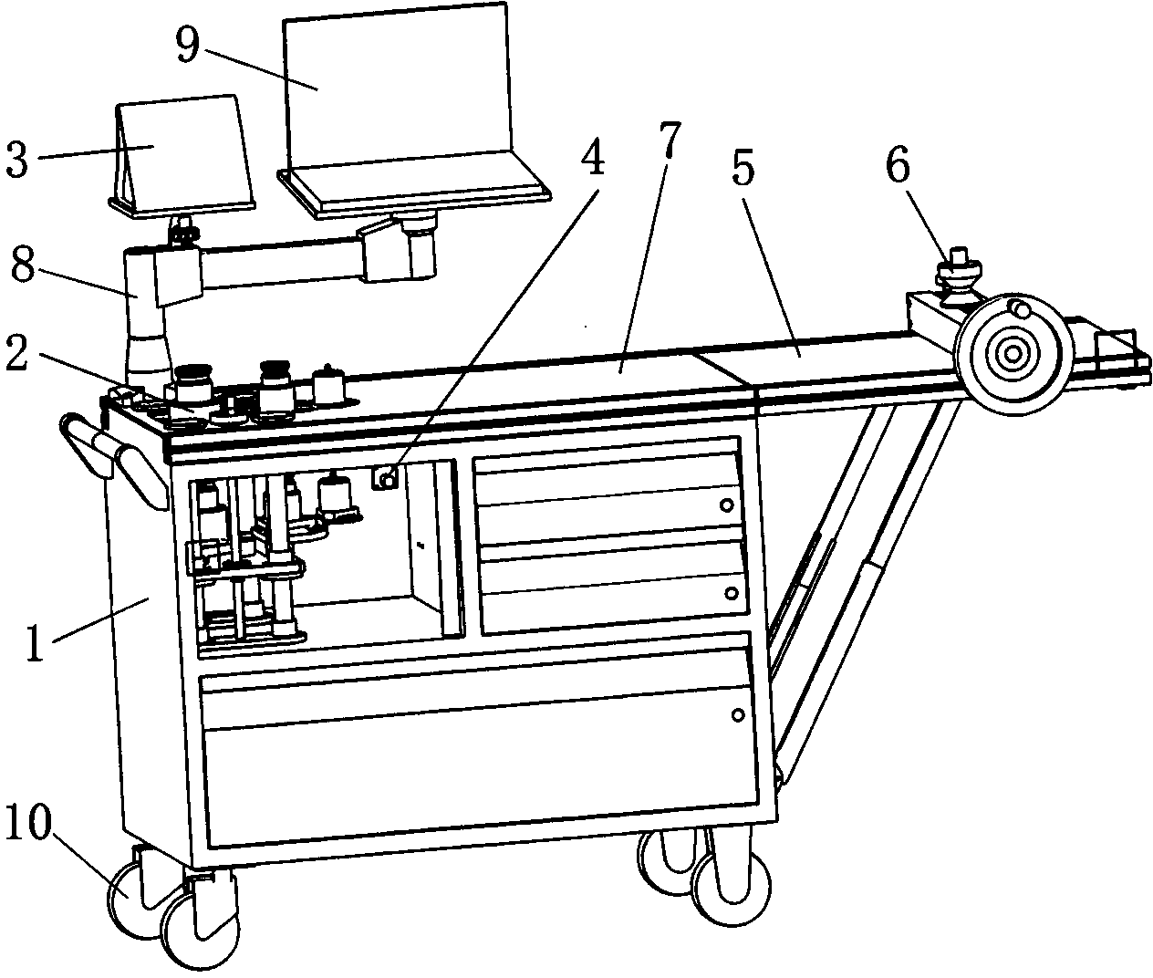 Torsion detecting trolley