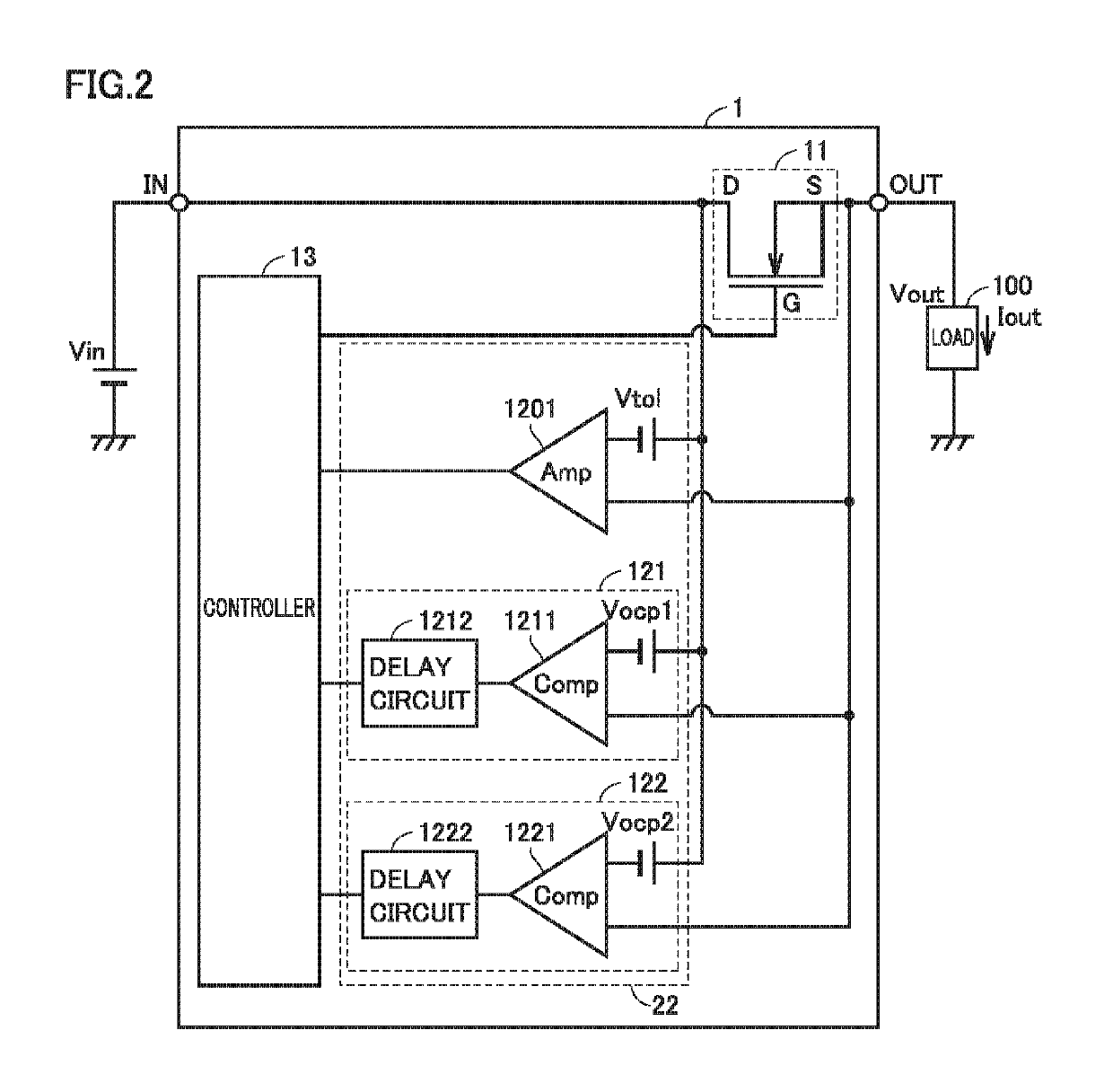 Overcurrent protective device, electronic apparatus, integrated circuit, and signal transmission circuit