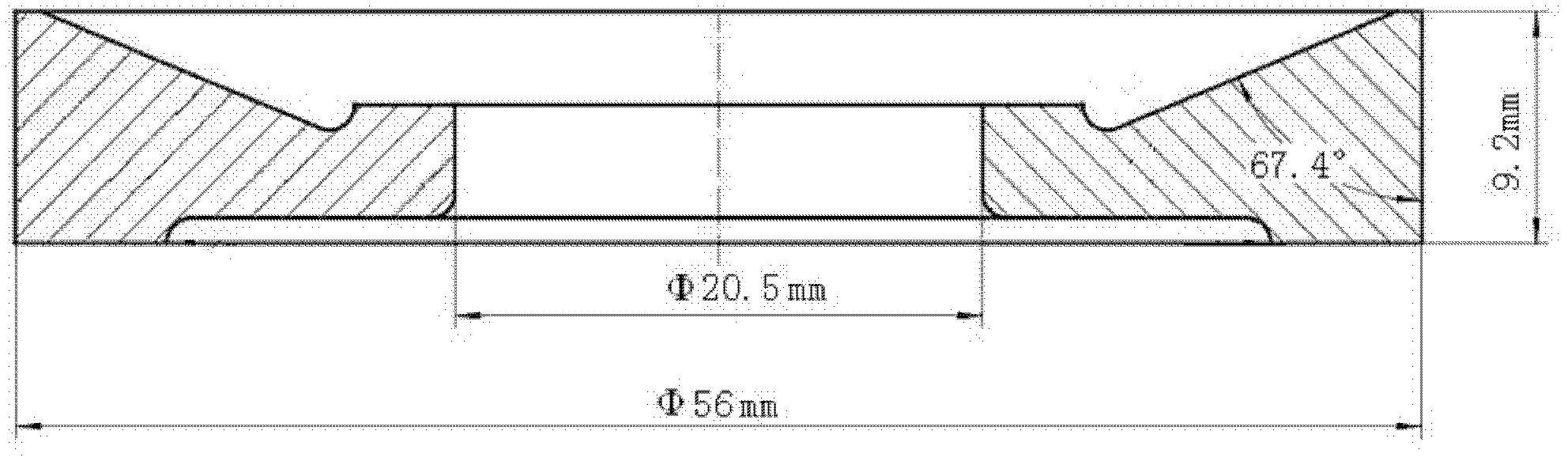 Inner conical elastomer for strain force transducer, and optimization method for inner conical elastomer