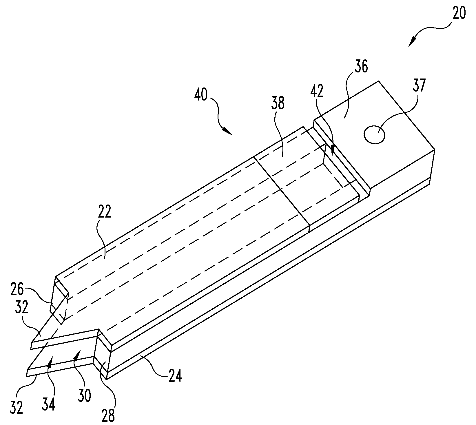 Dual blade lancing test strip