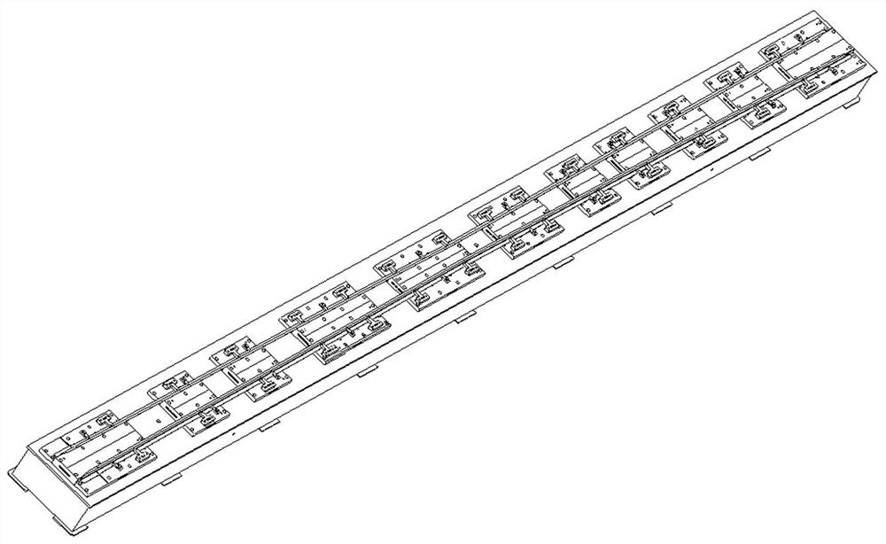 Method for knocking and inspecting molds of box-type module groups and applying z-shaped super-long profiles