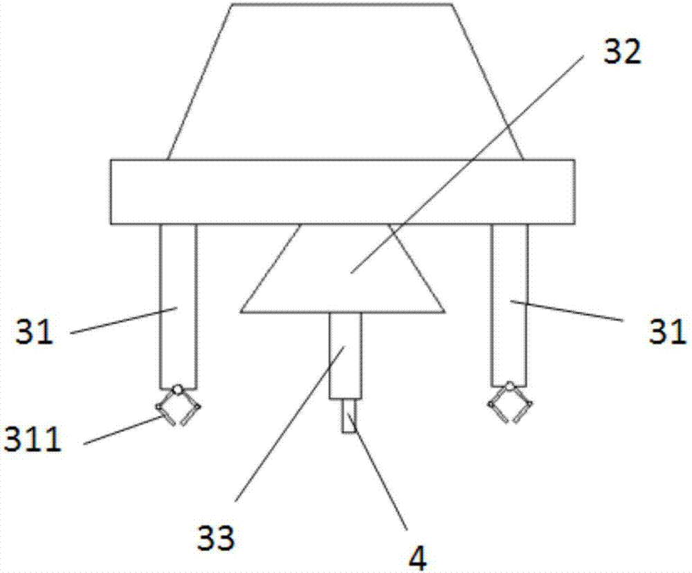 A mechanical arm with an air suction cup for installing springs and its working method