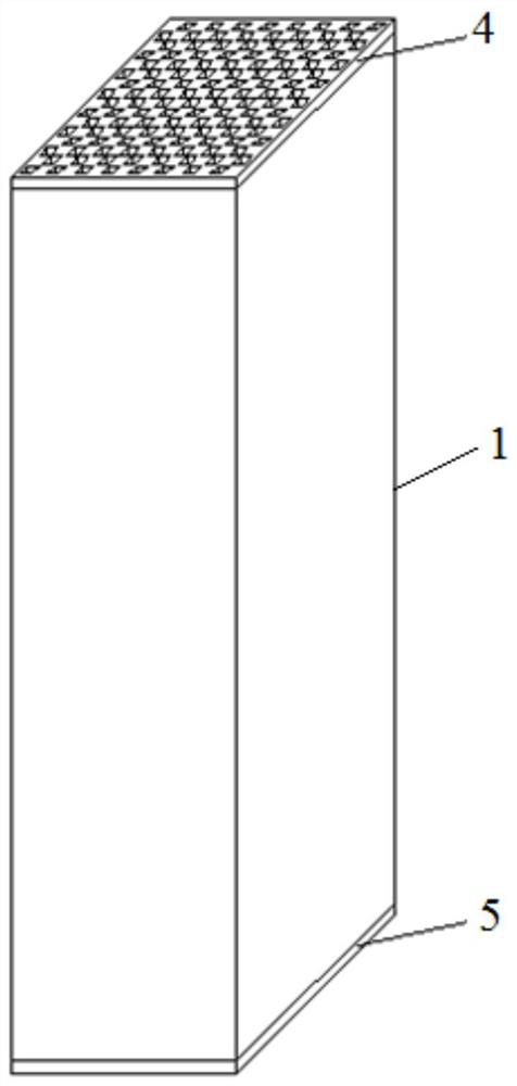 Through-wall type filter element and dust removal device