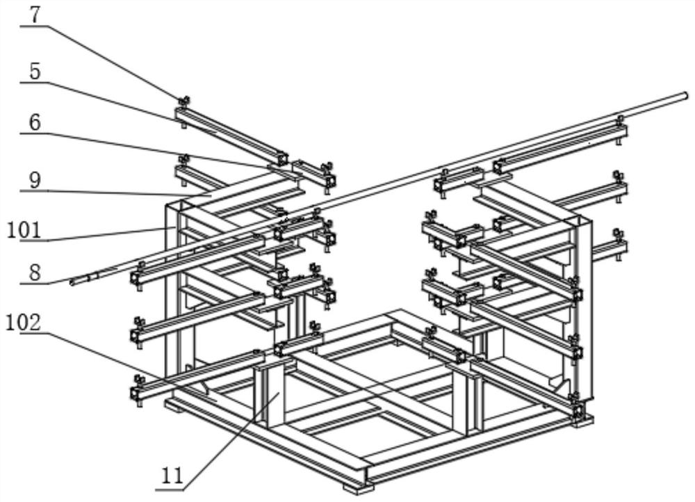 Rotor support measuring tool and measuring method