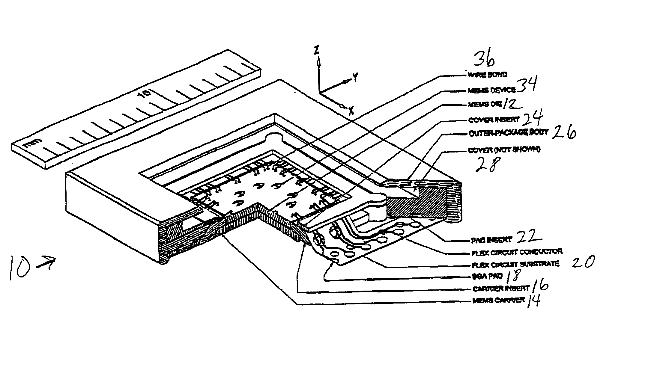 Mems package with flexible circuit interconnect