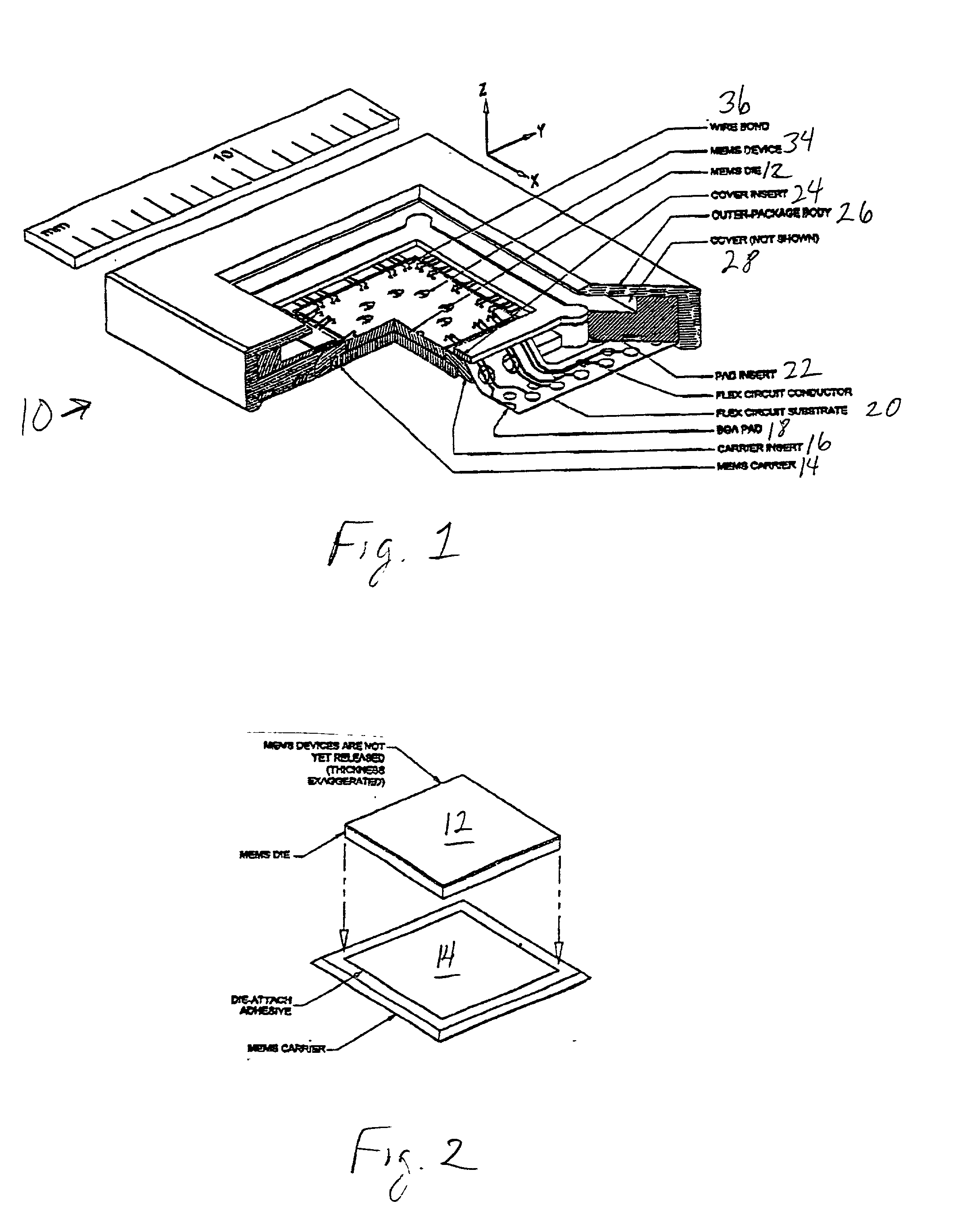 Mems package with flexible circuit interconnect