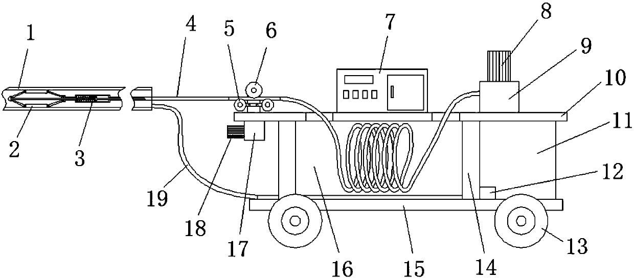 Water supply and drainage pipeline automatic cleaning equipment for buildings