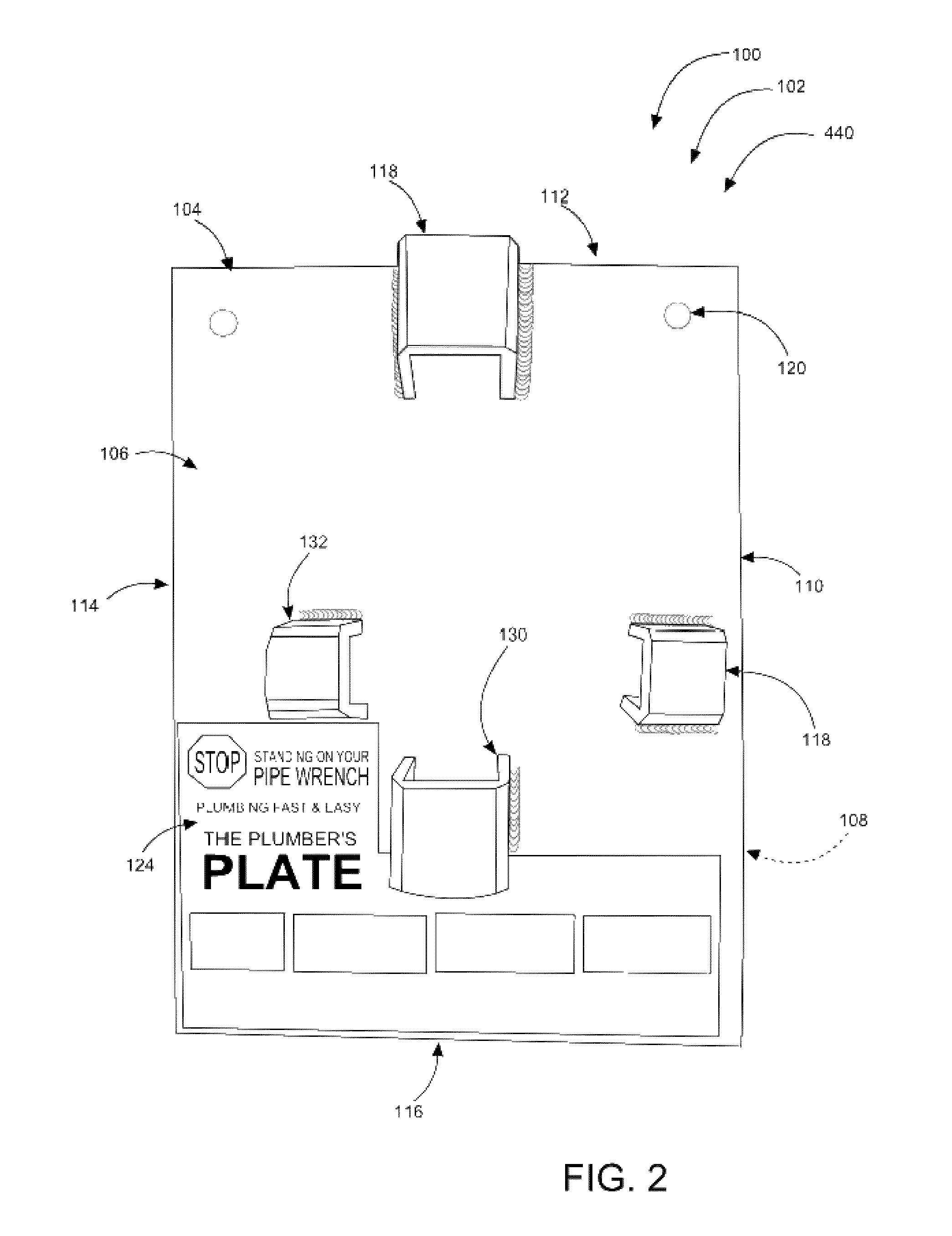 Wrench securing plate systems