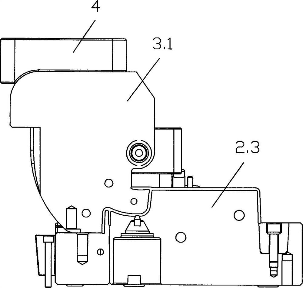 Die with swinging and rotating mechanism