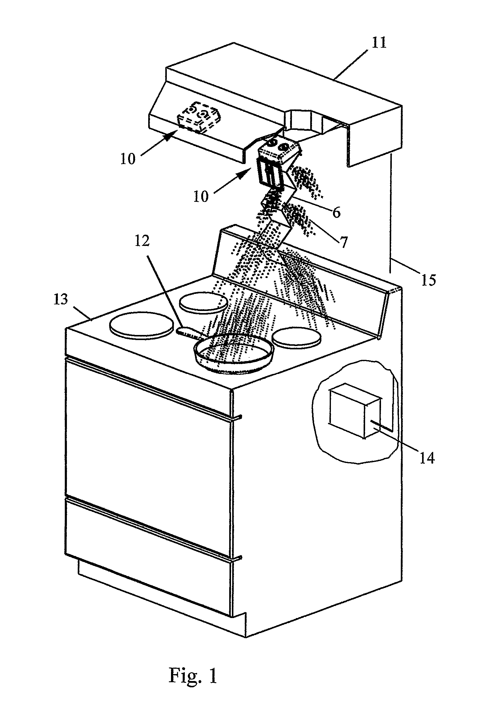 Automatic stove top fire suppression module