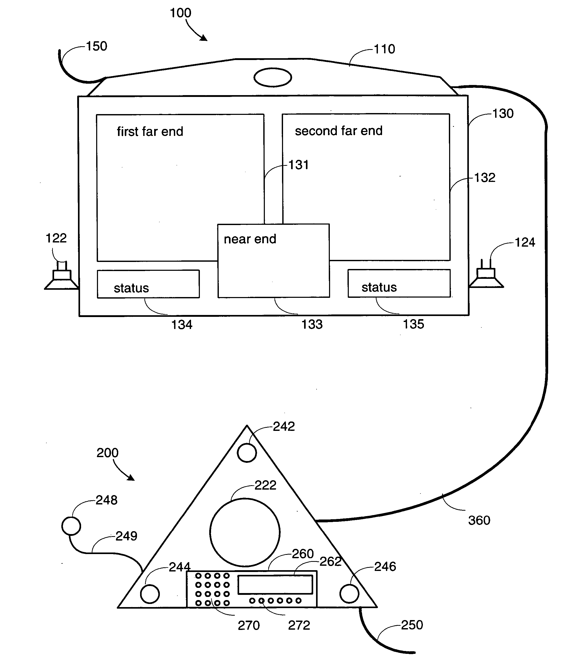 Conference link between a speakerphone and a video conference unit