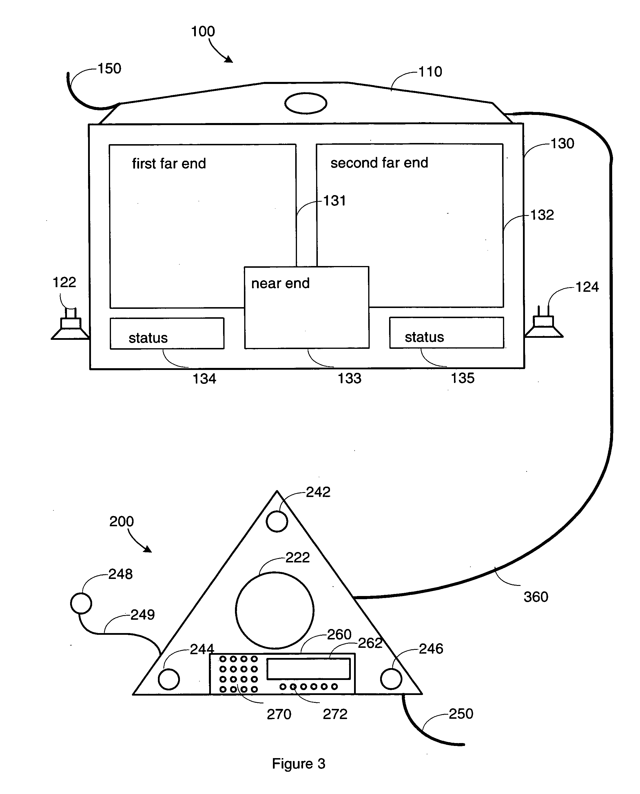 Conference link between a speakerphone and a video conference unit