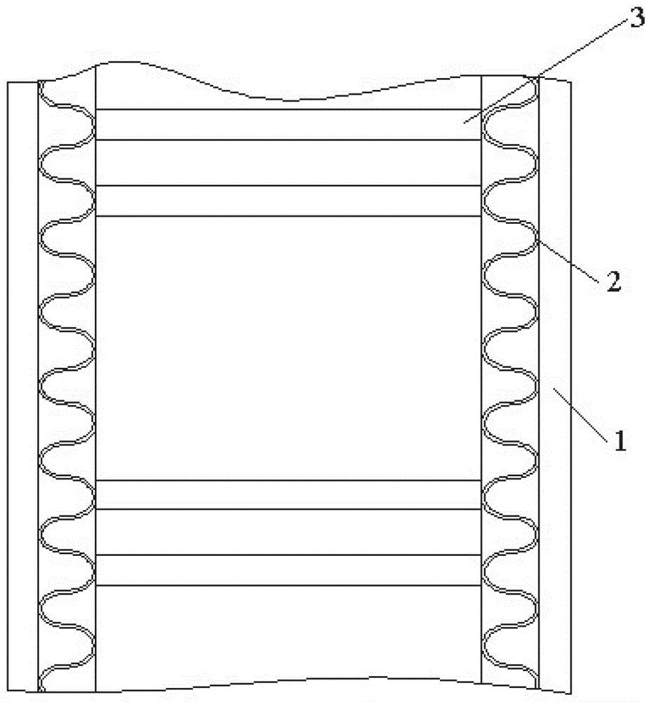 Processing method of large-inclination wavy-retaining-edge conveying belt