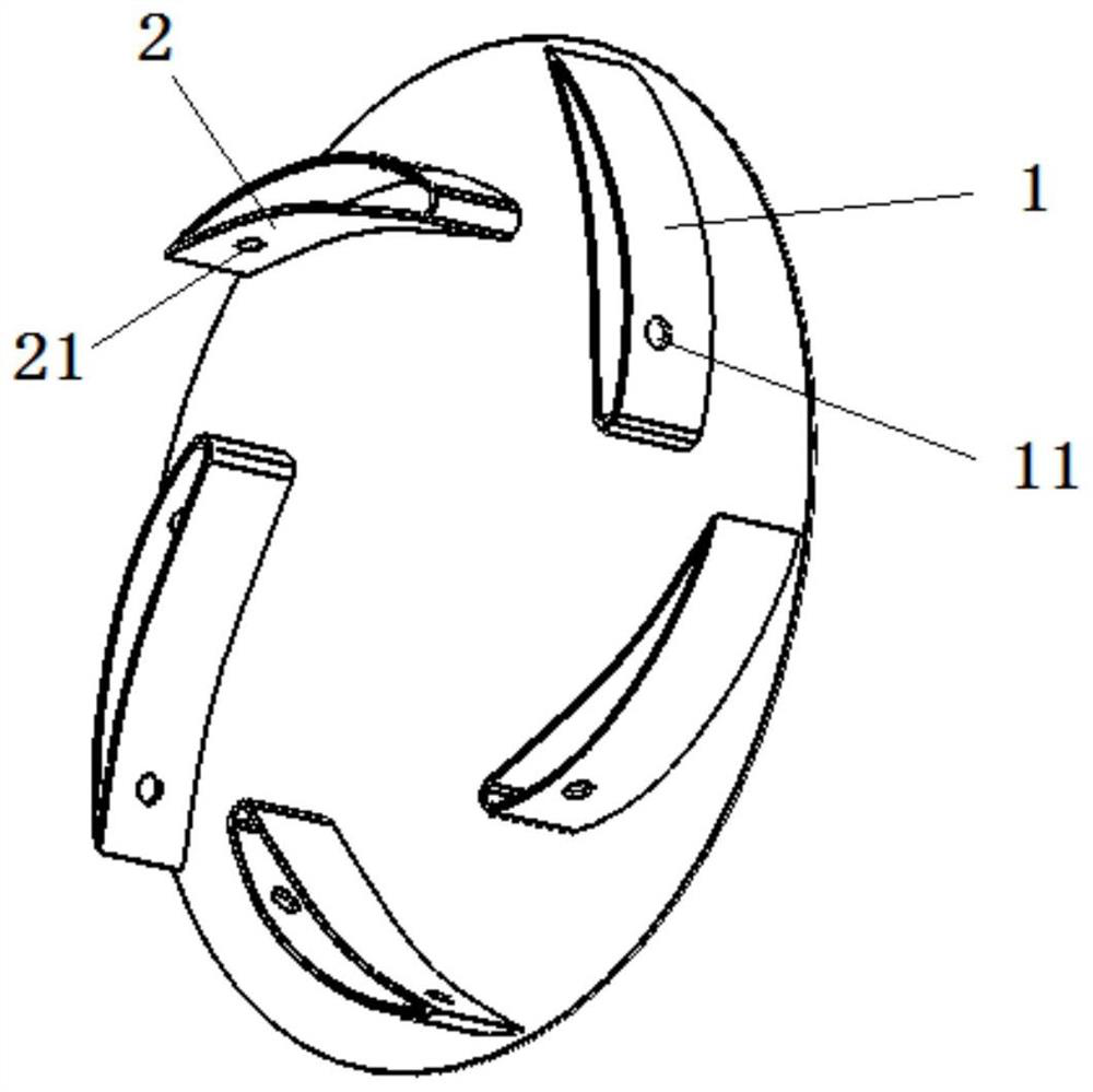 A centrifugal impeller and its hollow blades