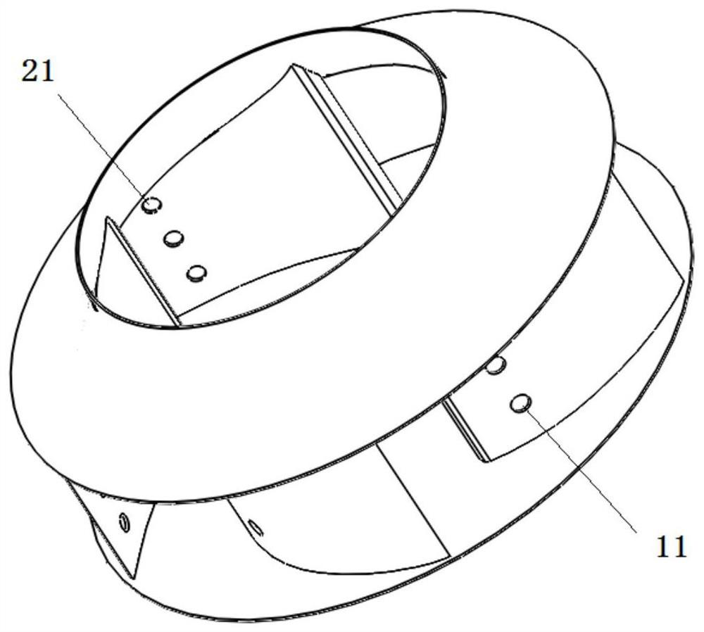 A centrifugal impeller and its hollow blades