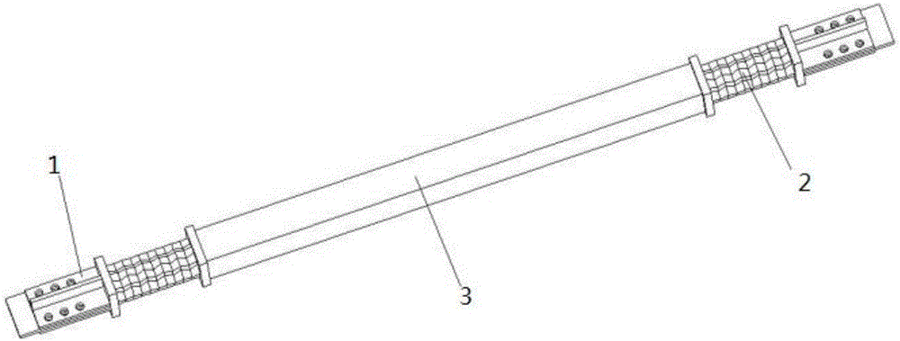 Energy-consuming type buckling induction support with variable-angle four-fold induction unit at end