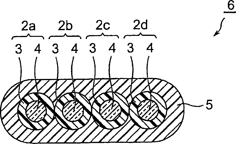 Split type optical fiber core