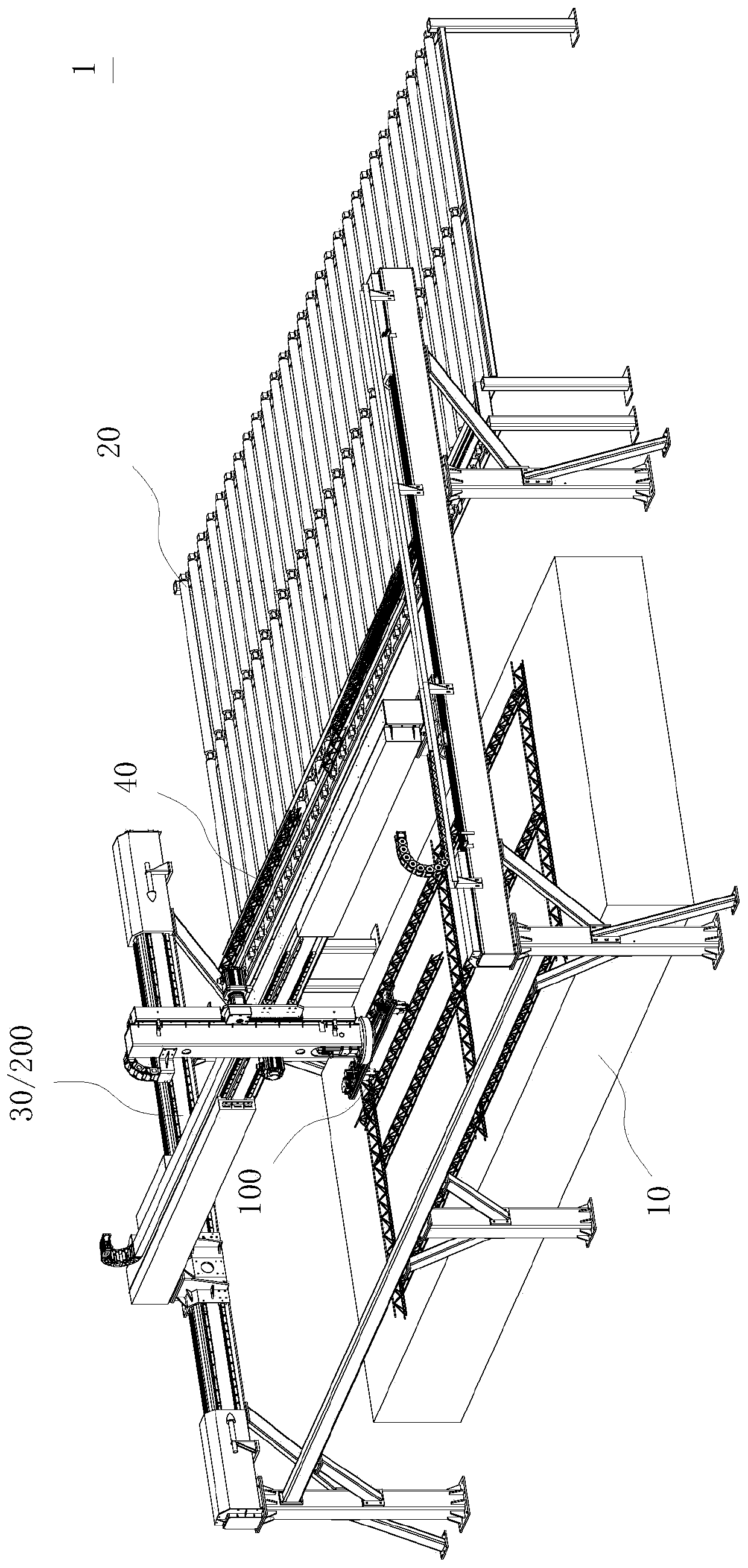 Special machine for automatically placing trusses and method for automatically placing trusses