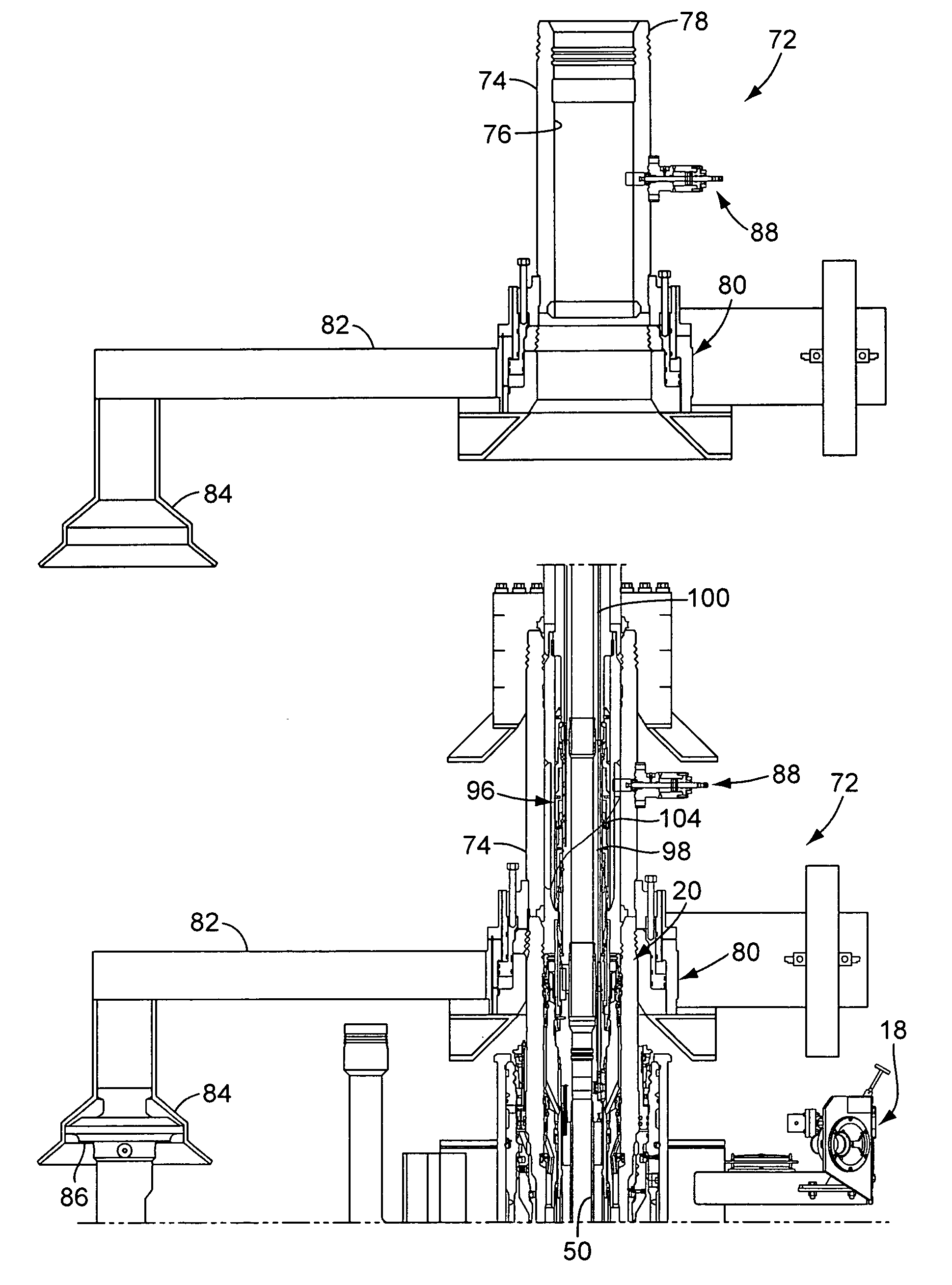 Apparatus and method for installation of subsea well completion systems