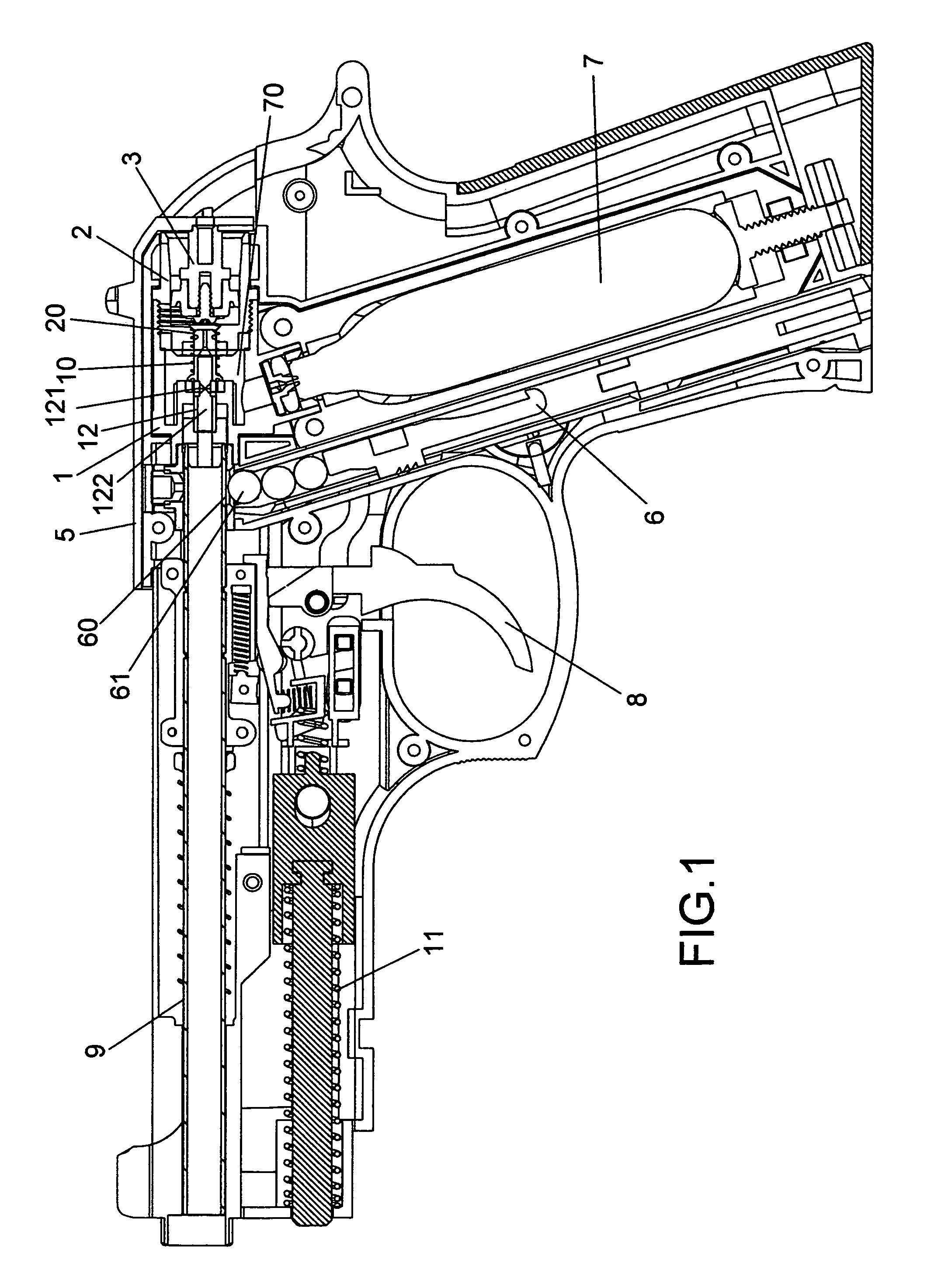 Continuous firing type trigger structure for toy gun