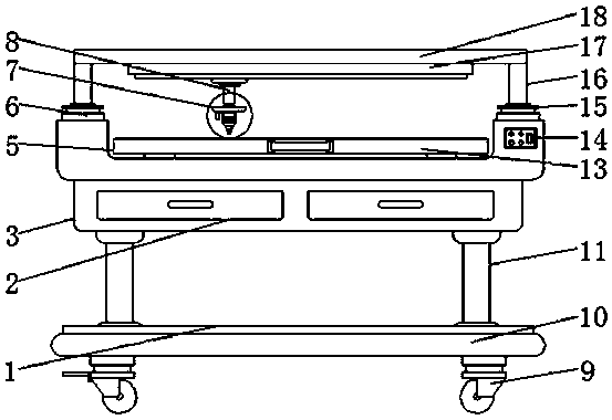 Cutting device for production and processing of clothing material