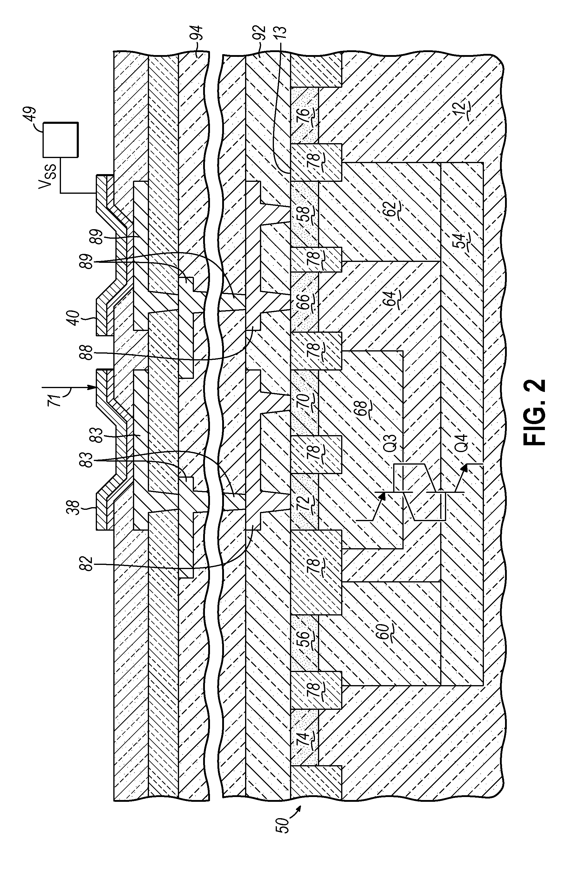 Vertical NPNP Structure In a Triple Well CMOS Process