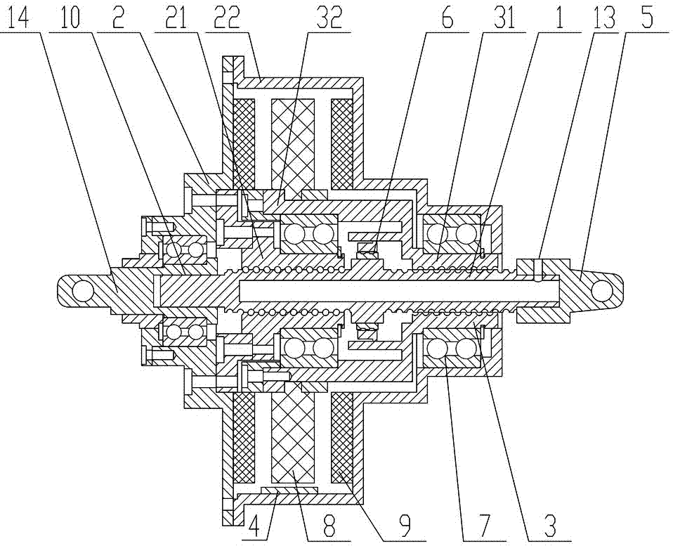 An integrated dual-rotor lead screw electromechanical inerter