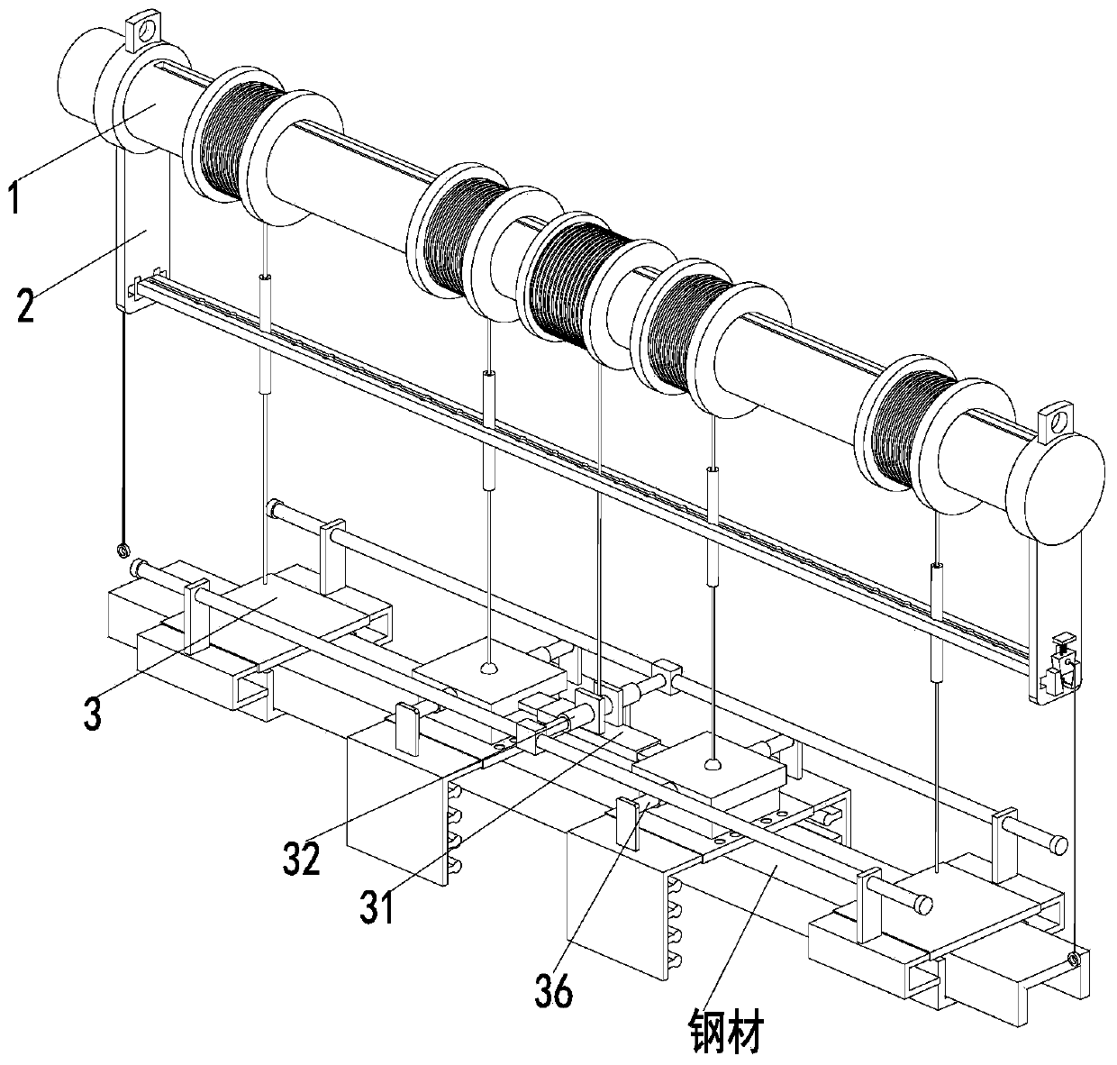 Steel structure hoisting and conveying equipment for steel structure factory building